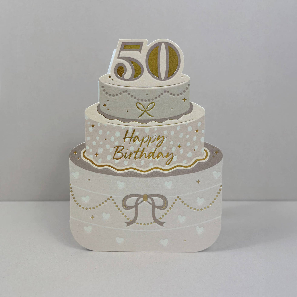 Age 50 Die Cut Cake Card