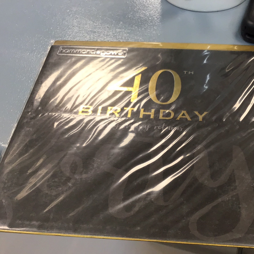 40 birthday card Hammond and Gower