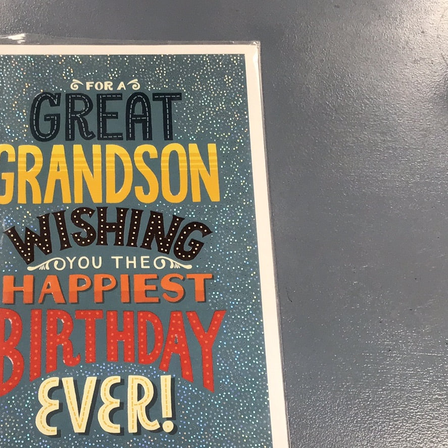 Grandson Birthday Card - Pigment