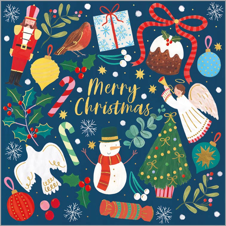 Charity Christmas Card Pack of 5 - Festive Icons