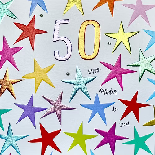 50th Birthday Card - Wendy Jones Blackett