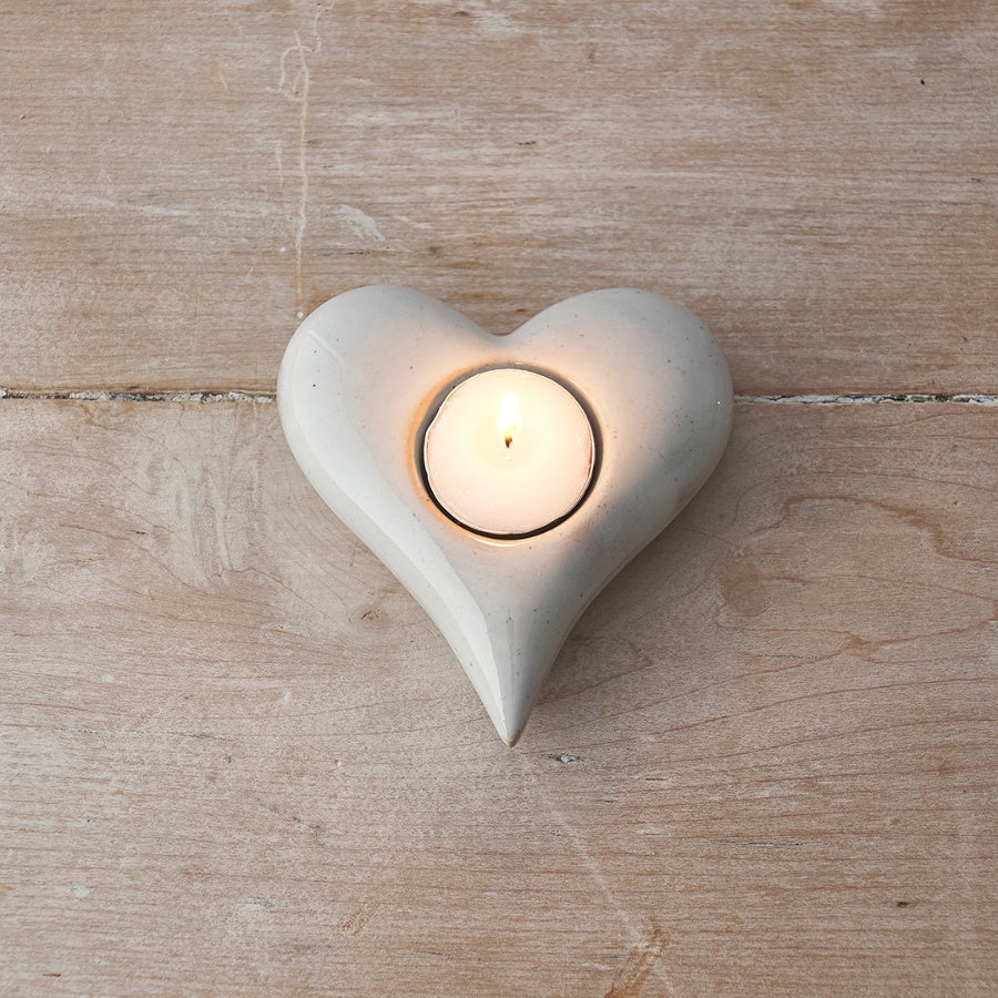 Natural Heart T-Light 11cm