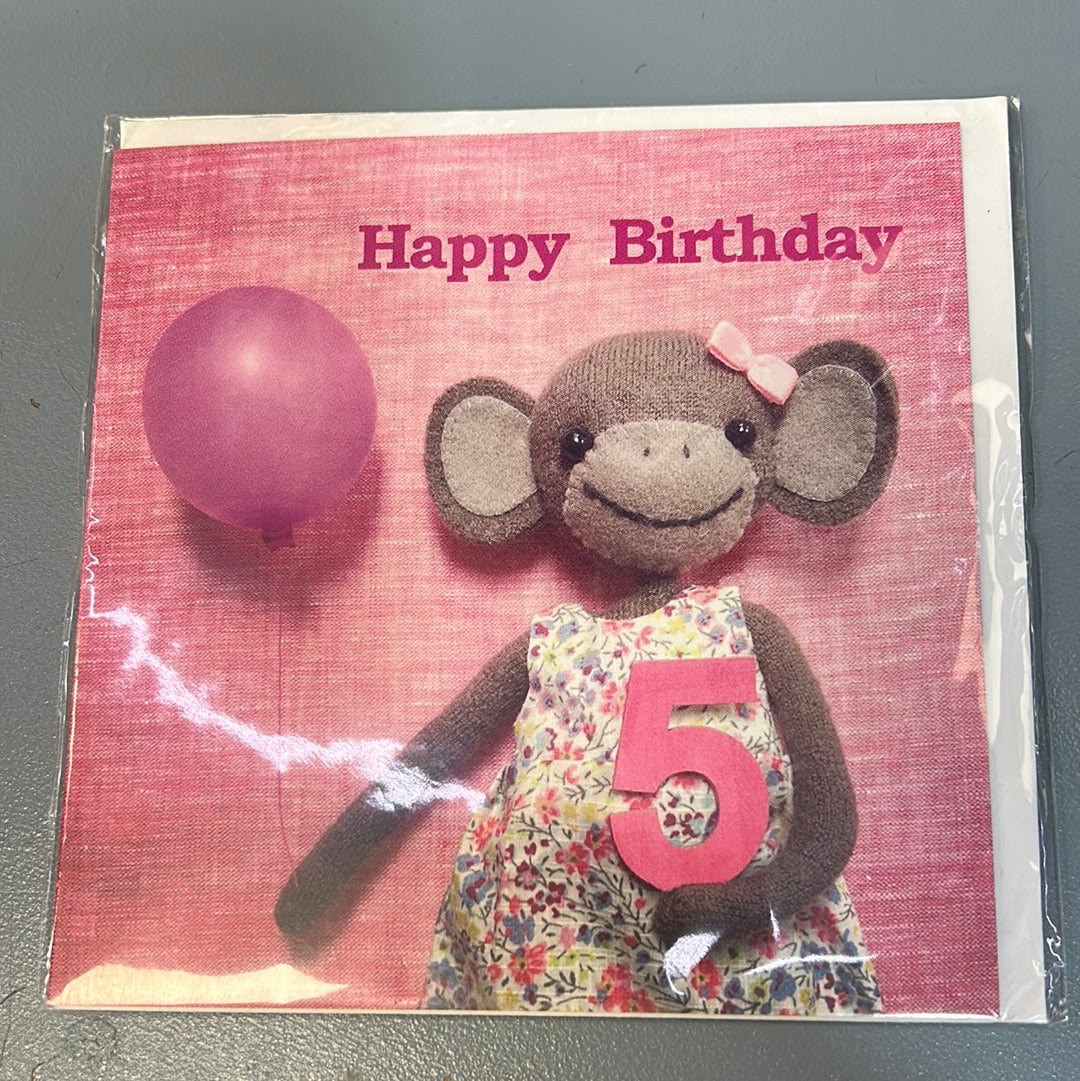 5th Birthday Card - Pippi & Me