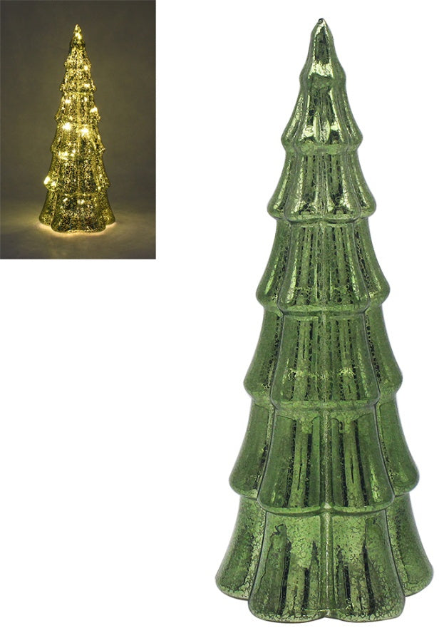 Large LED Green Tree Deco 38cm