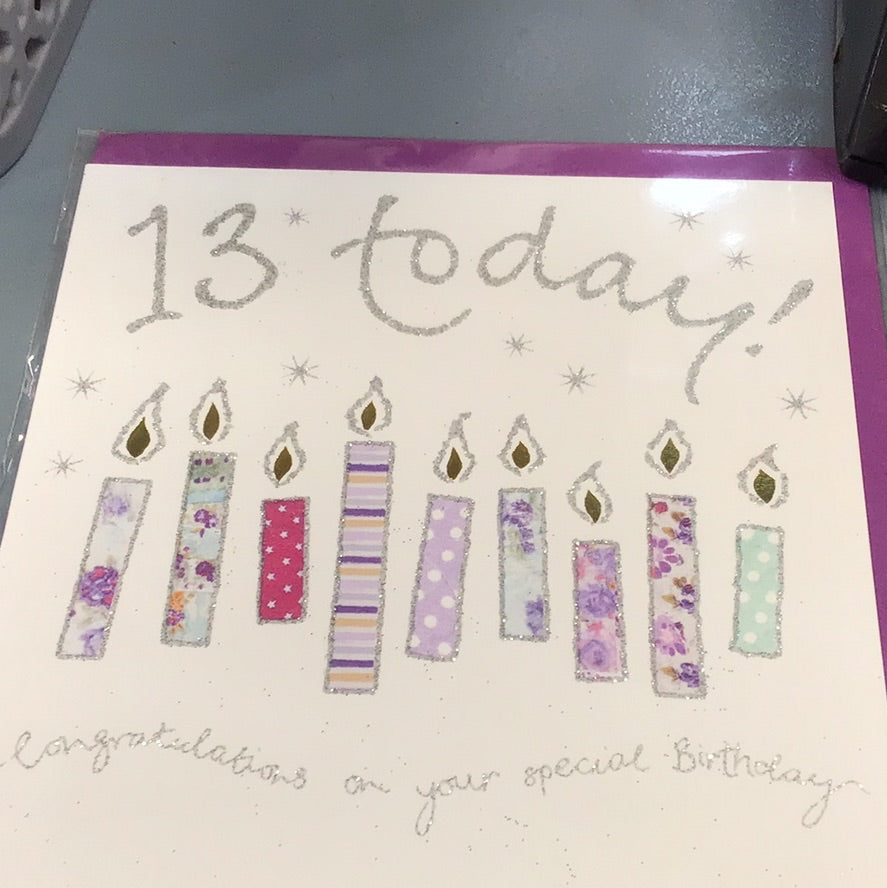 13th birthday card ODEY