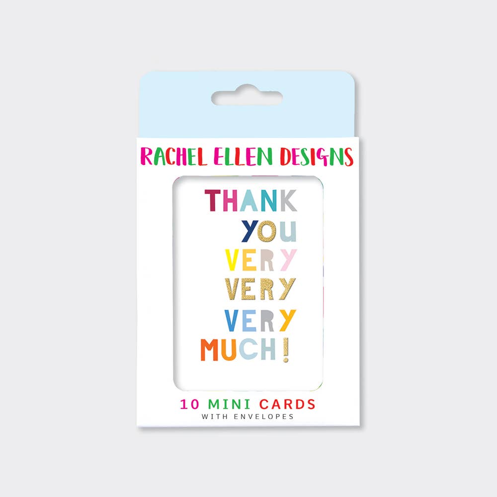 Foiled Pack of notecards - Thank you very much
