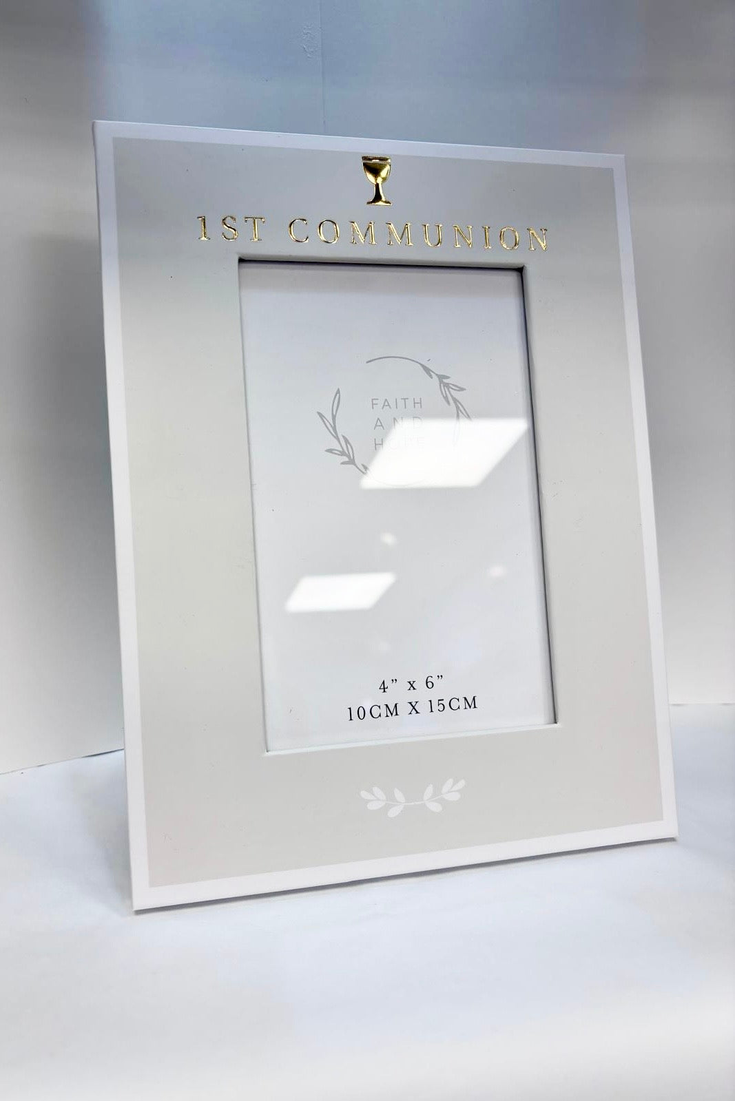 First Holy Communion Photo Frame | Gold Embossed 1st Communion | 4" x 6"