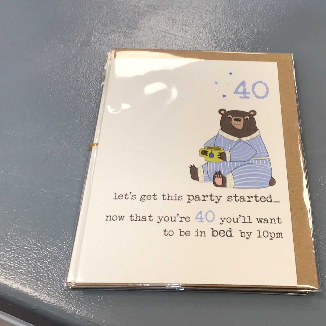 40th birthday card dandelion