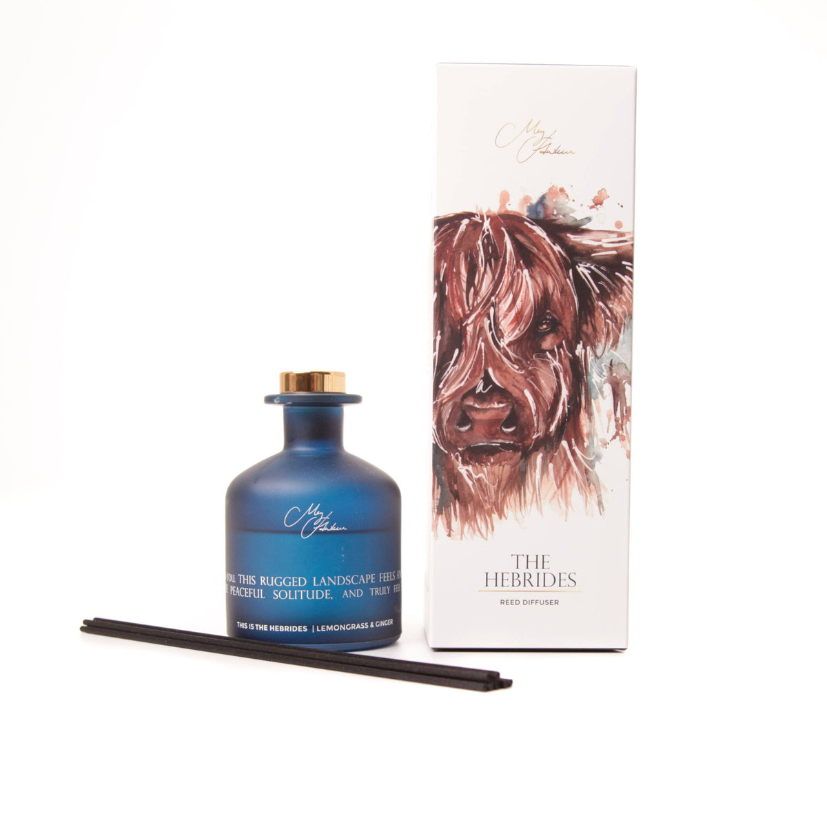 'The Hebrides' Highland Cow Design Reed Diffuser