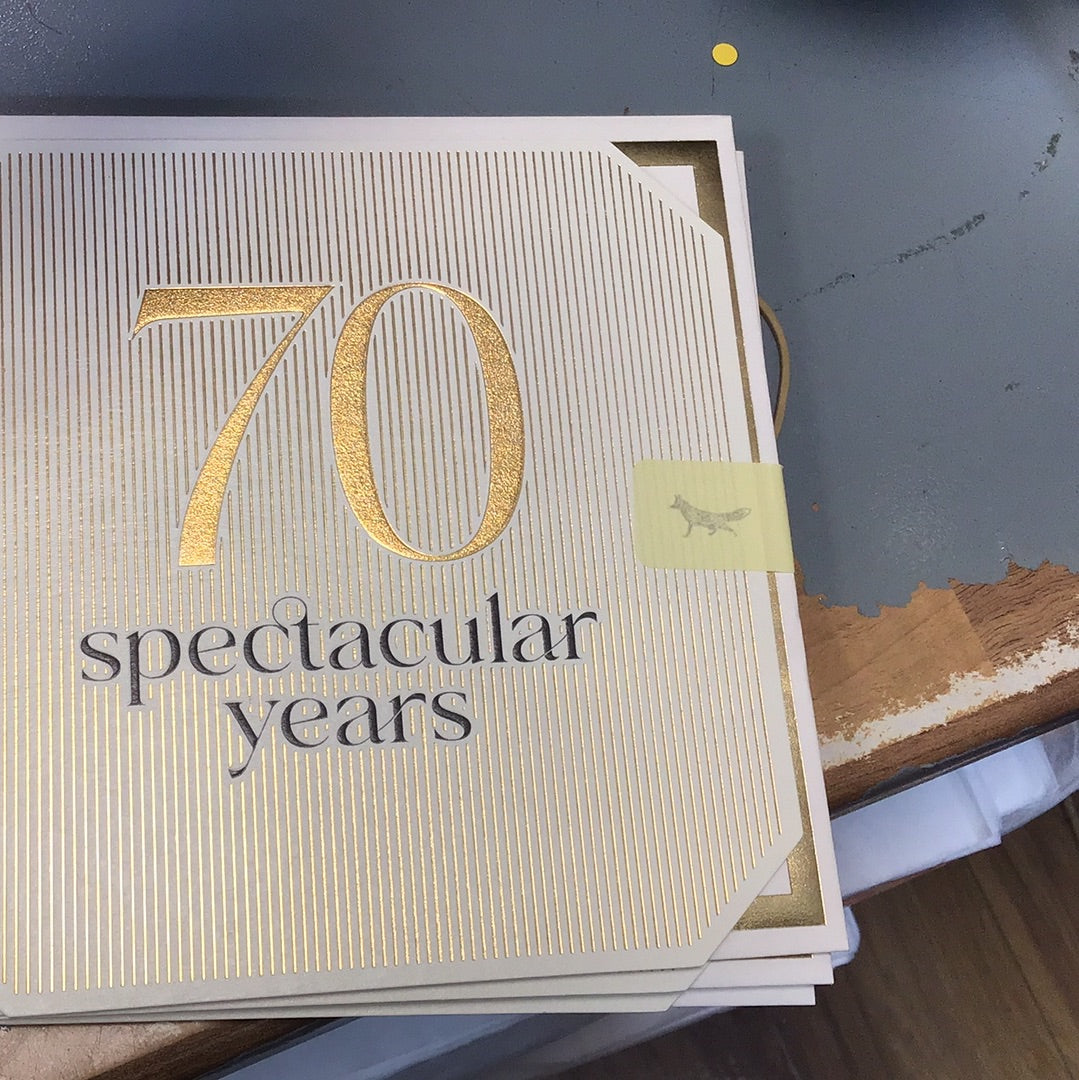 70th Birthday Card - Fox and Butler
