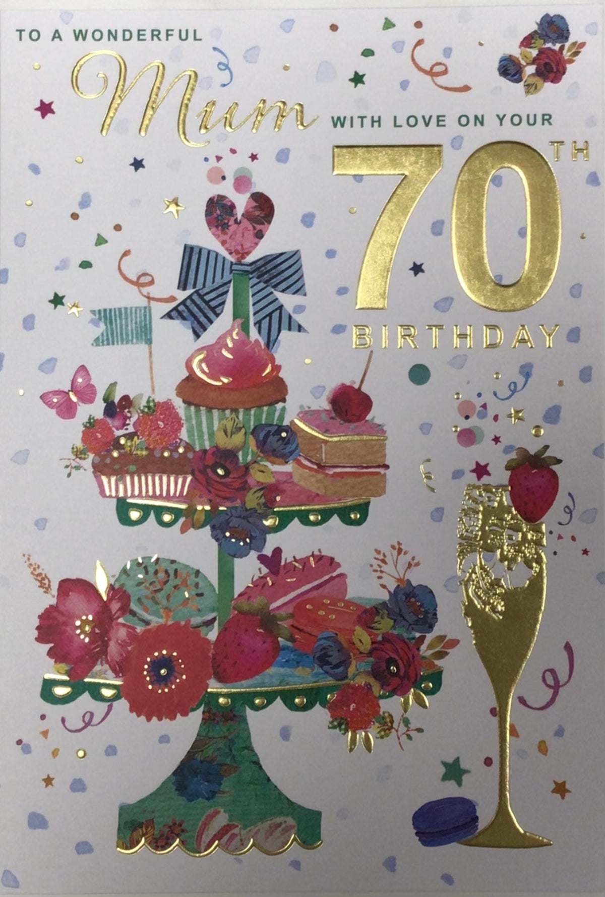 Mum 70th Birthday Card - Words 'n' Wishes