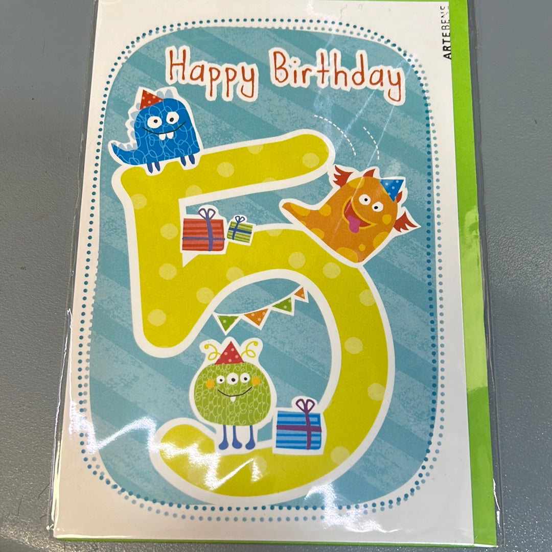 5th Birthday Card - Artebene