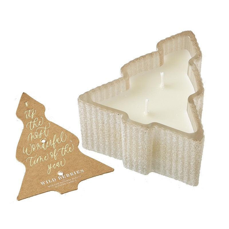 White Christmas Tree Shaped Candle