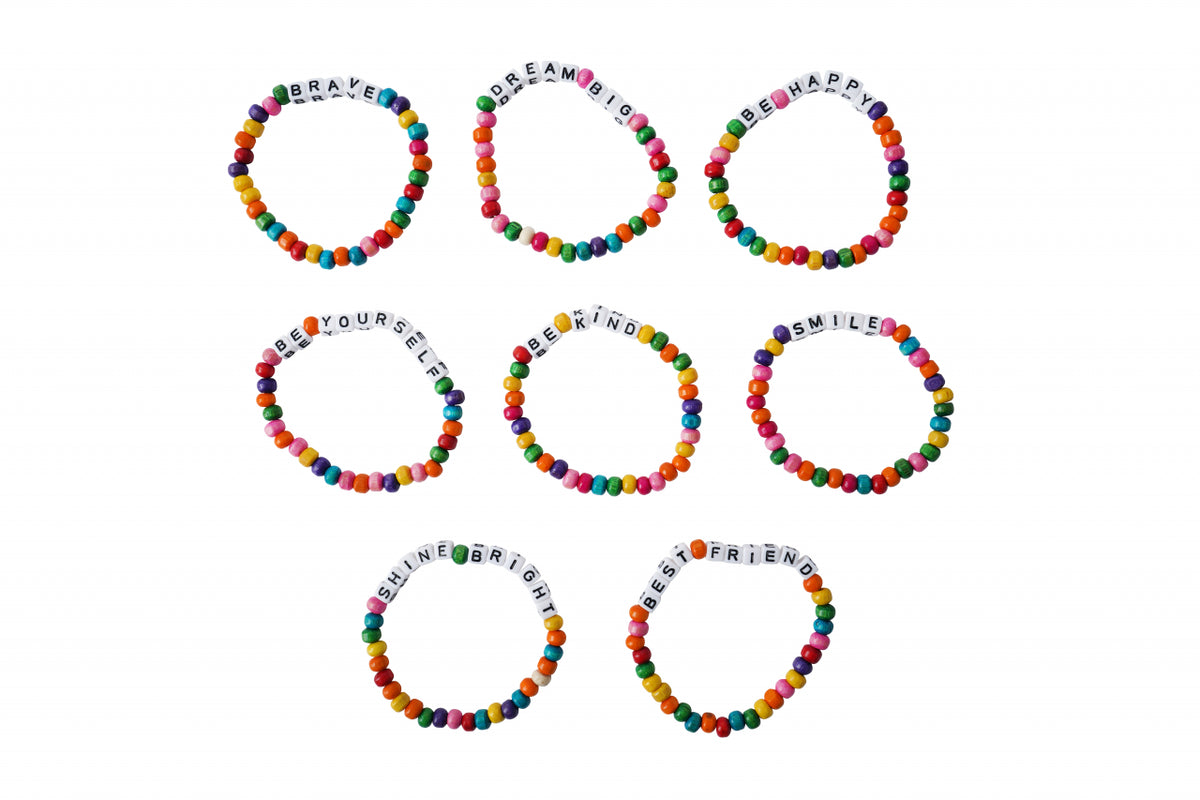 Children's Wooden Beaded Word Bracelet – Positive Affirmation Bracelet