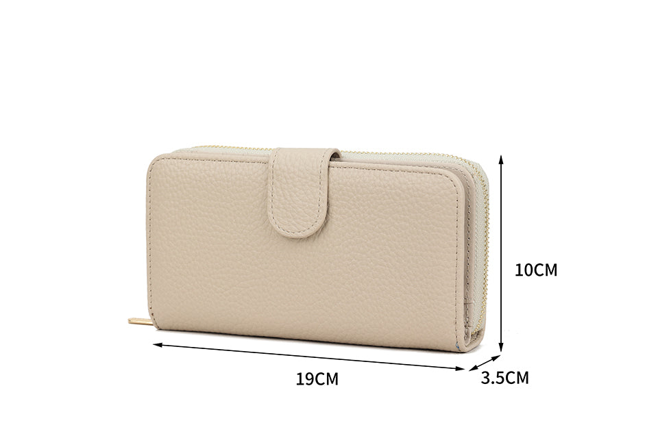 Large Purse with Card Slots, Coin Compartment, and Notes Space - Brown