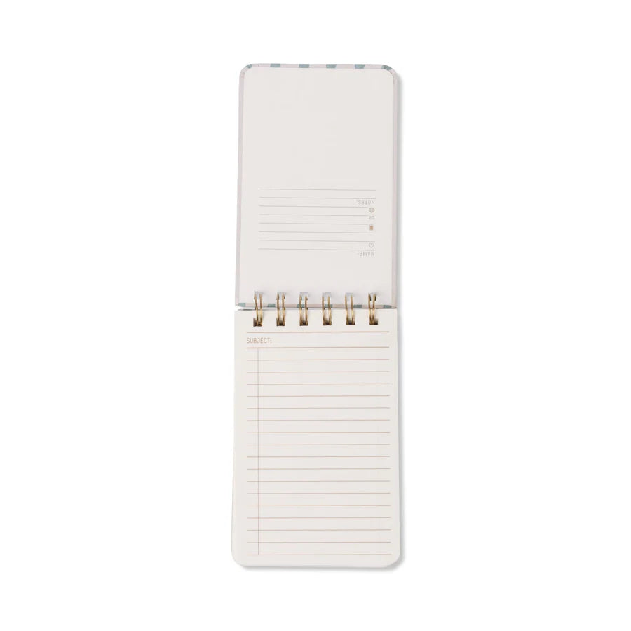 Twin Wire Notepad - Wavy Blue