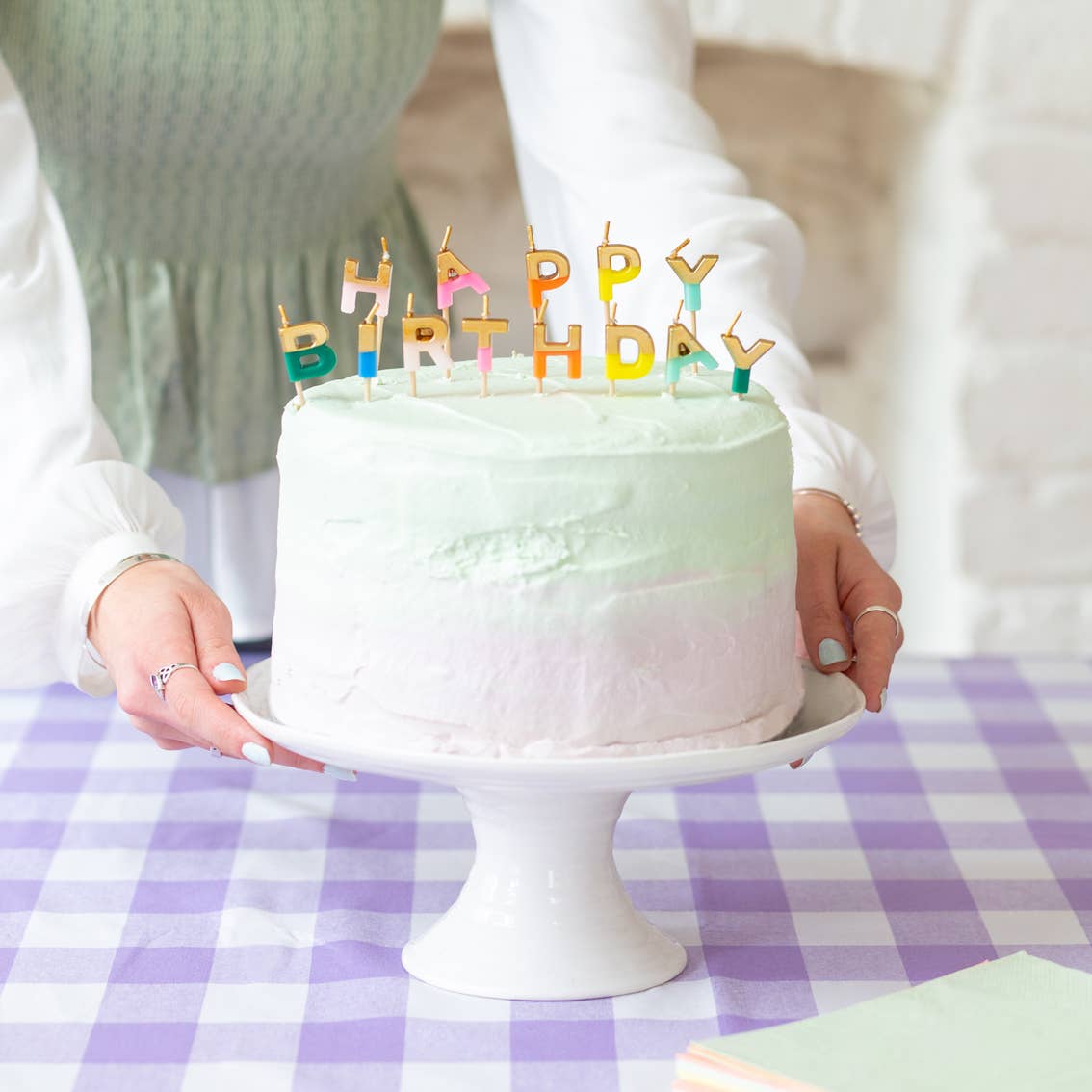 Rainbow 'Happy Birthday' Letter Candles