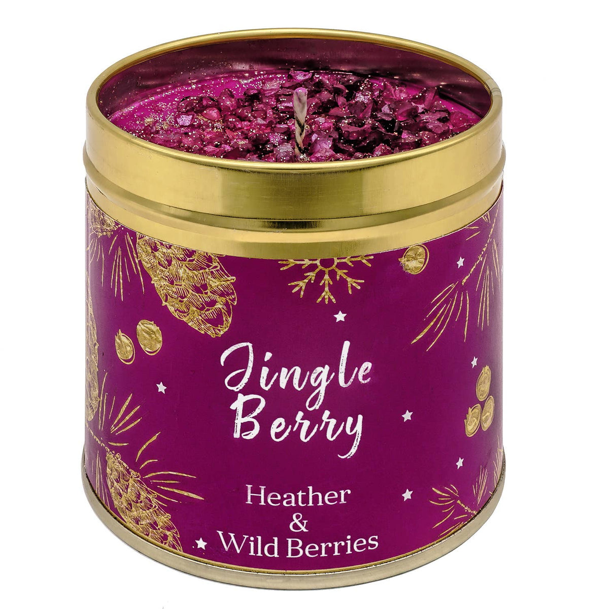Jingle Berry Scented Candle Tin - Heather & Wild Berries