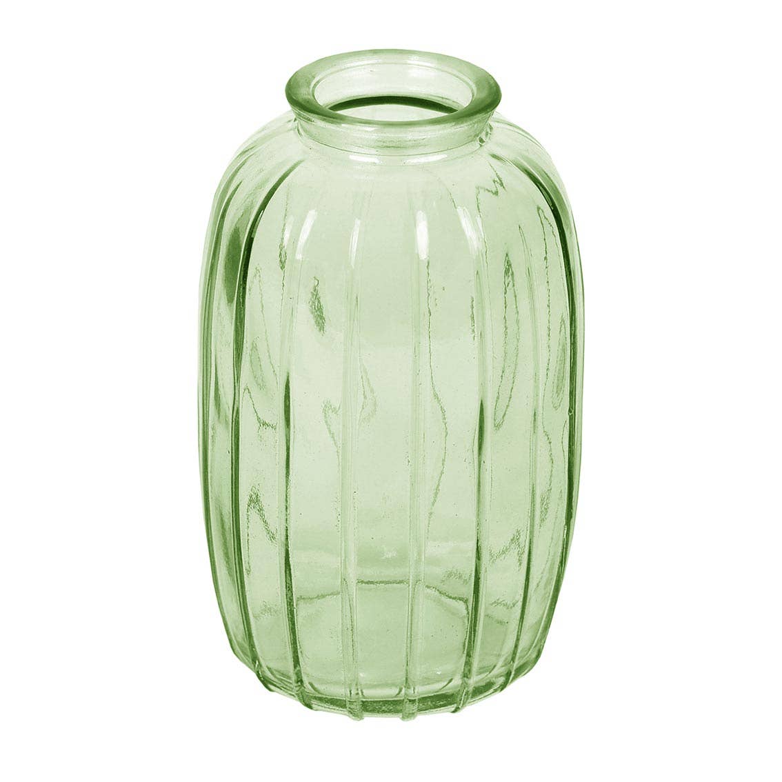 Green Glass Bud Vase - 12cm | Everyday Decor |