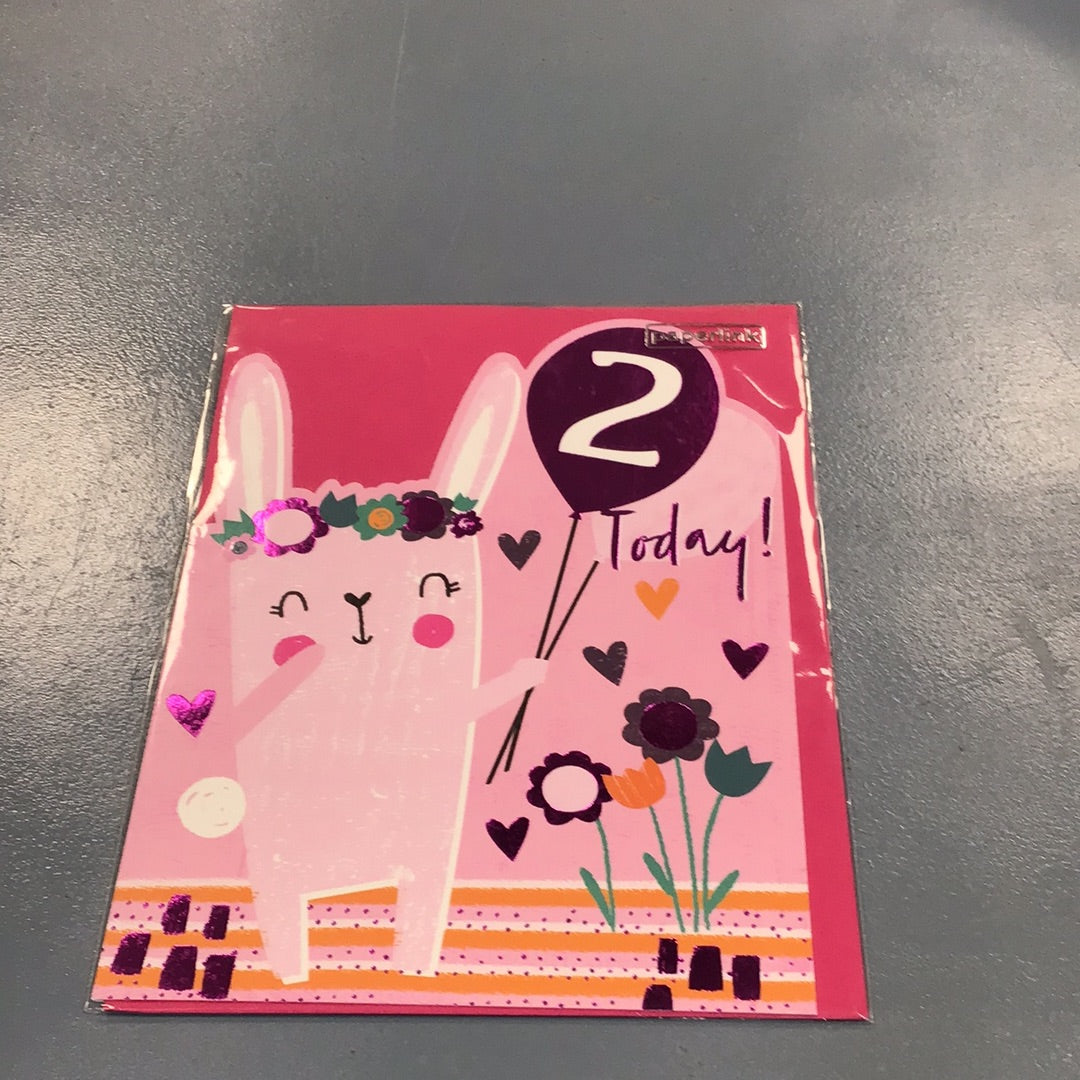 2nd girl birthday card
