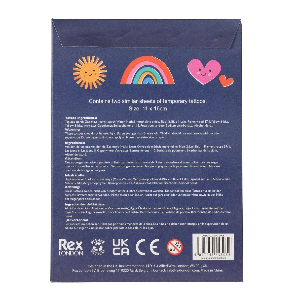 Temporary Tattoos for Kids - Cosmic Love