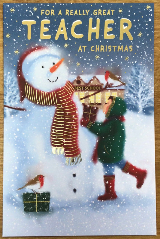 Teacher Christmas Card - Words N' Wishes