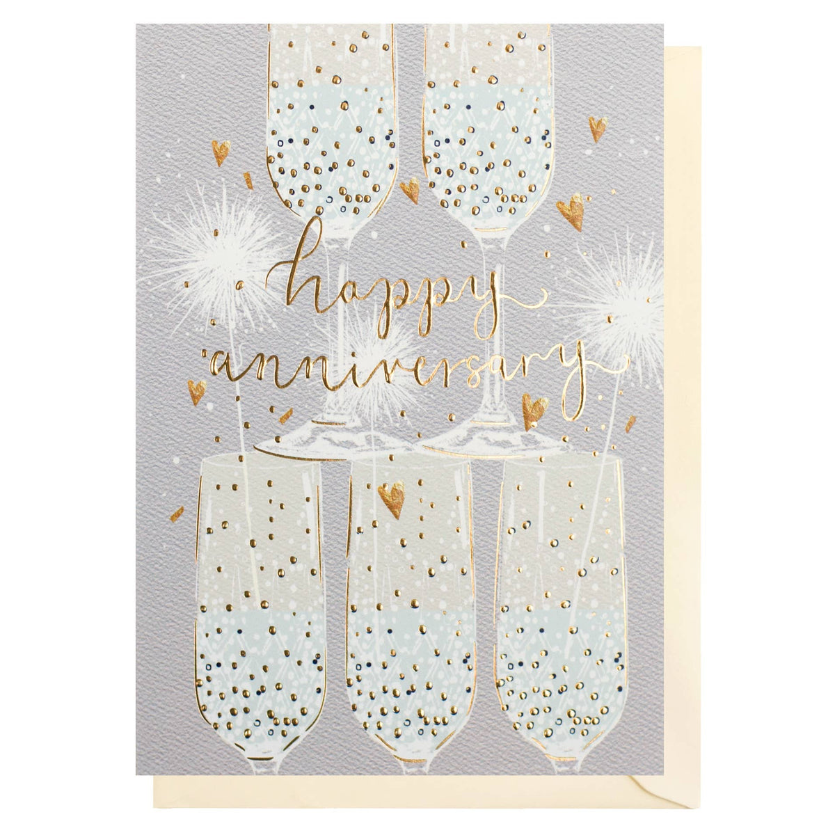 Anniversary Glasses Card | Anniversary Cards | Love Cards