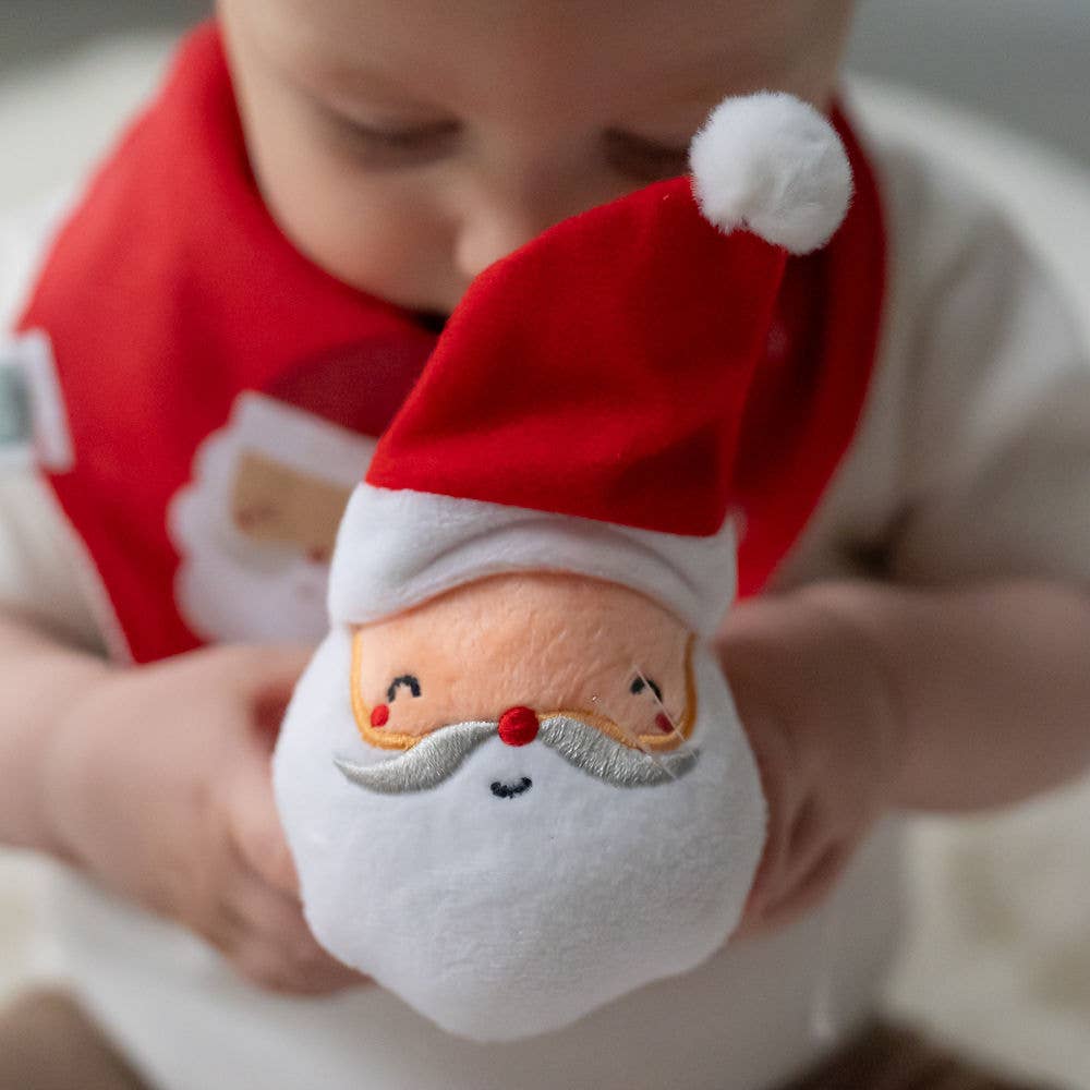 My First Christmas Santa Plush Baby Rattle