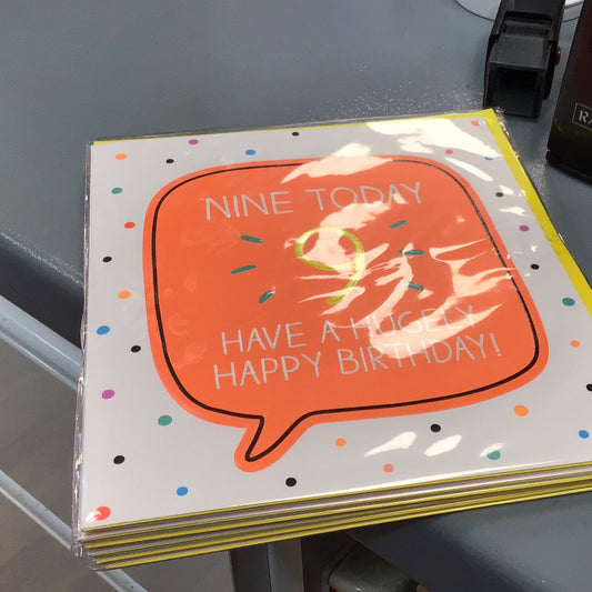 9th birthday card Happy Jackson
