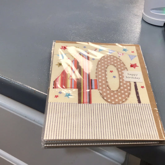40 birthday card BES