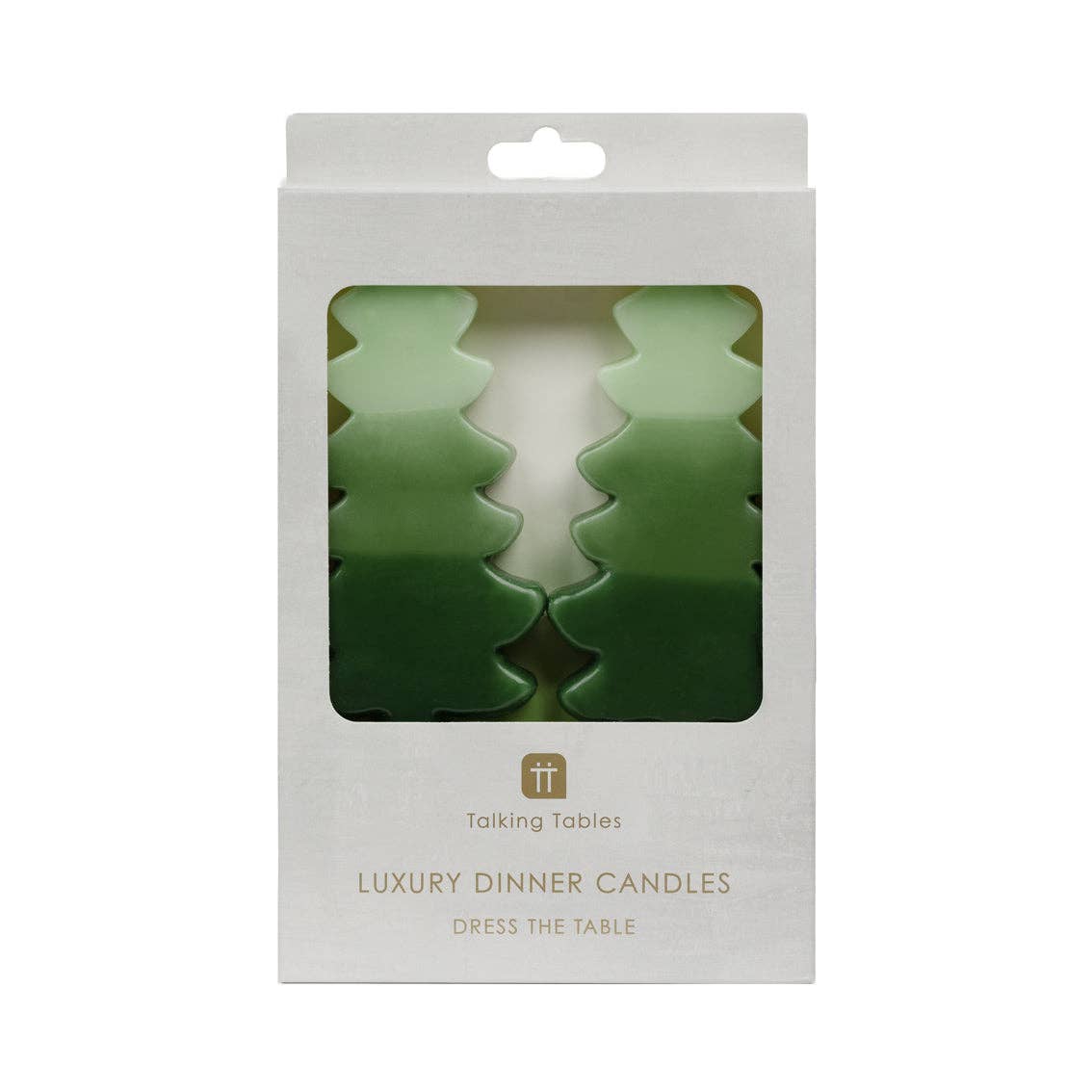 Green Christmas Tree Shaped Candles - 2 Pack | Christmas Candles |