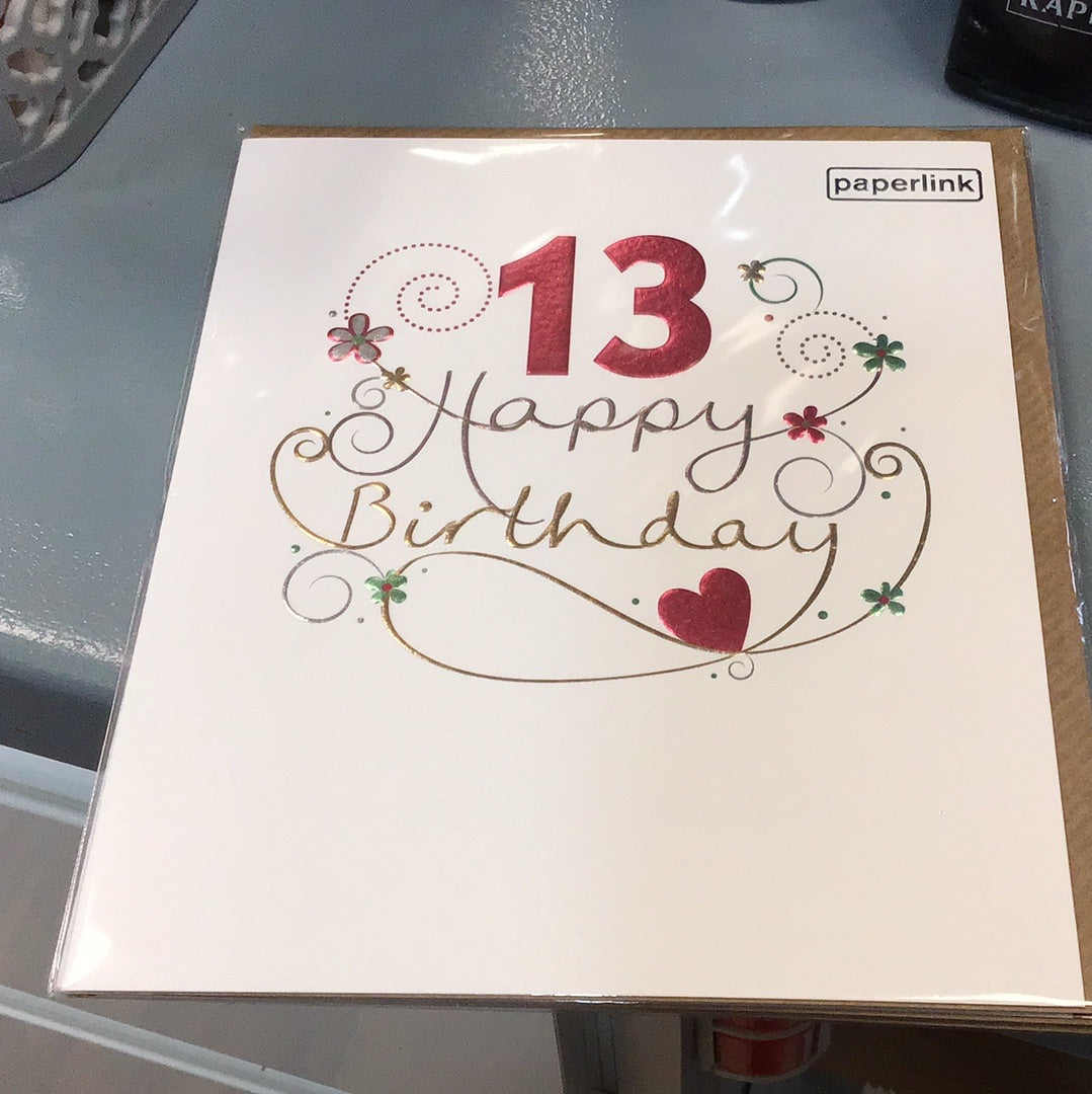 13th birthday Paperlink