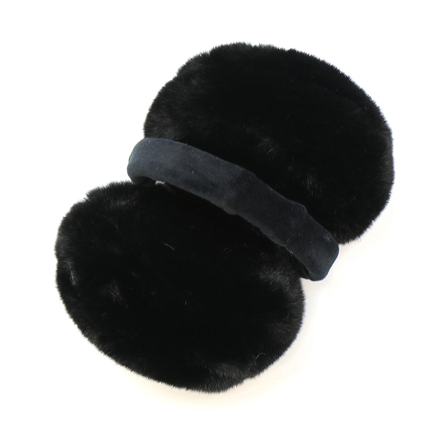 Black faux fur earmuffs