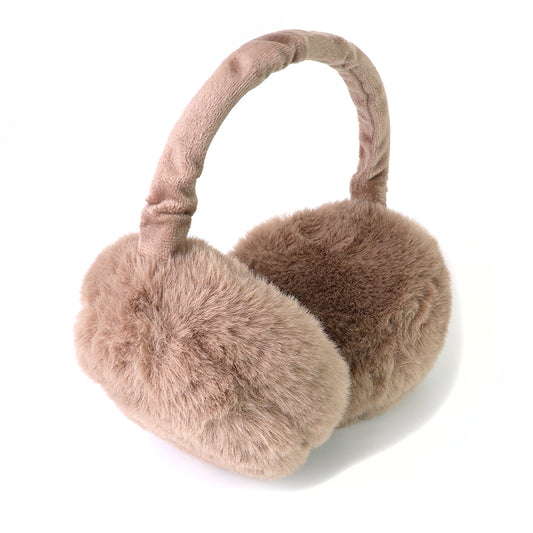 Natalia warm taupe faux fur earmuffs