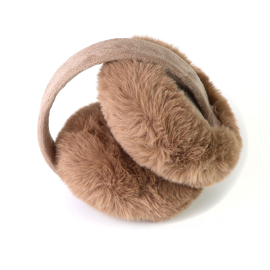 Natalia warm taupe faux fur earmuffs