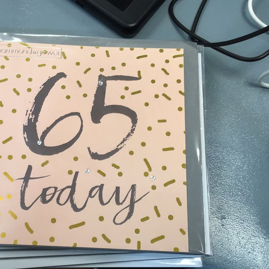 65th Birthday Card - HG - Piano