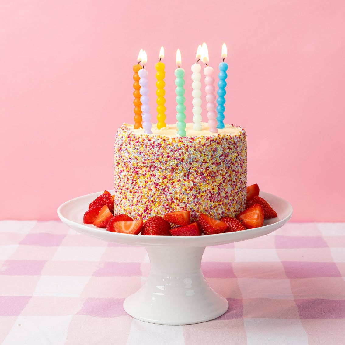 Colourful Bobble Candles | 8 Pack | Birthday Candle |