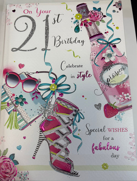 Female Birthday Card Age 21 - Jonny Javelin