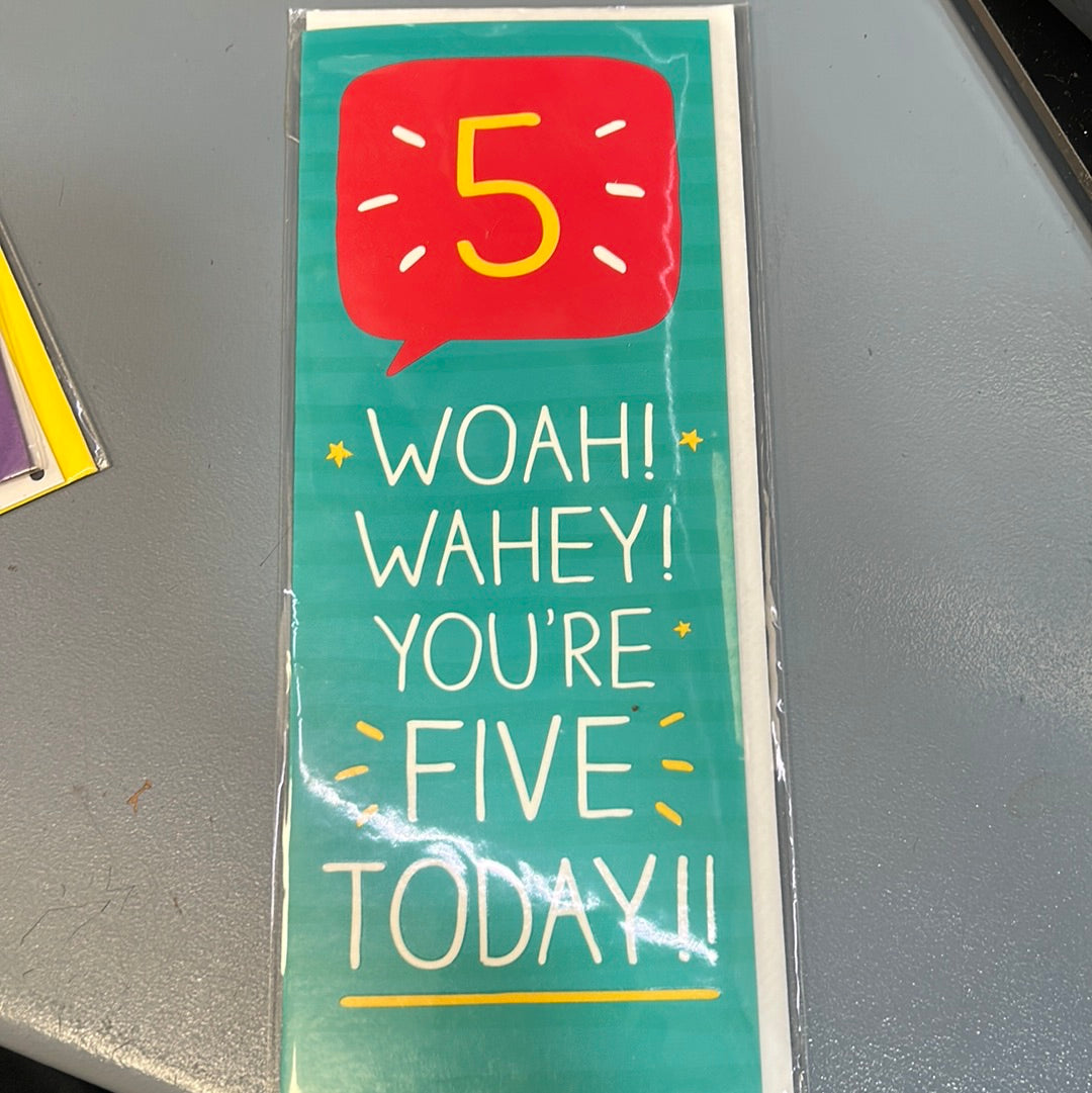 5th Birthday Card - Pigment