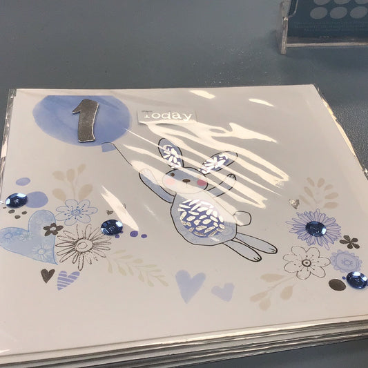 1st birthday card piccoli flori