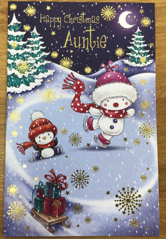 Auntie Christmas Card - Words N' Wishes