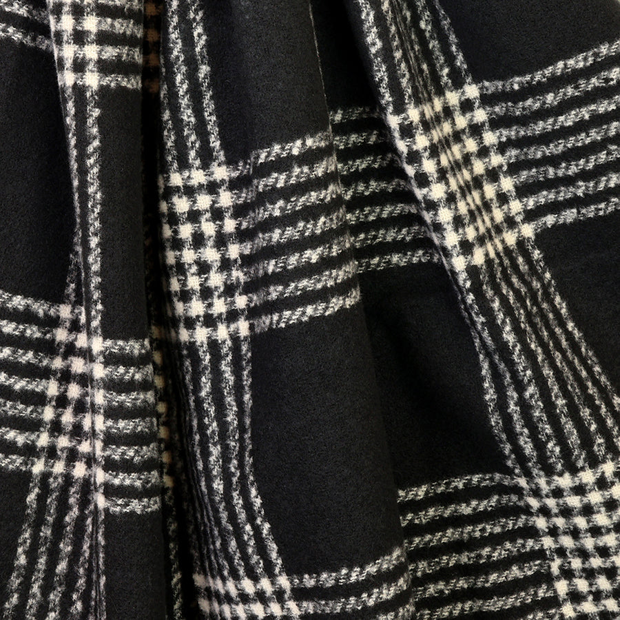Emily monochrome check stripes scarf