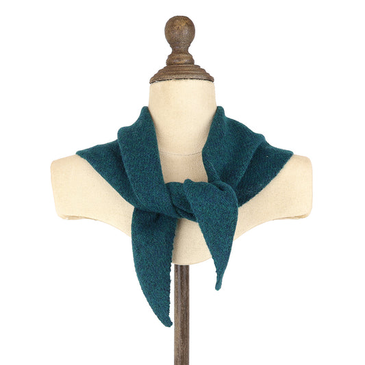 Tiffany teal triangle knit scarf