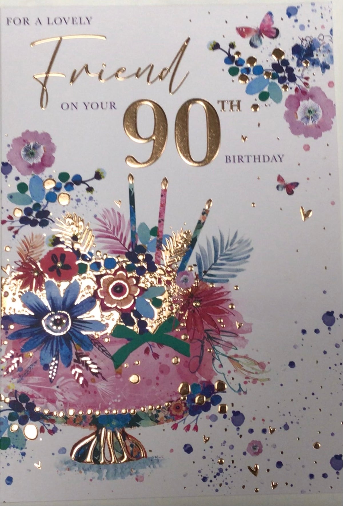 Friend 90th Birthday Card - Words 'n' Wishes