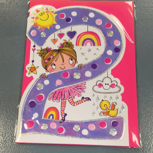 2nd Birthday Girl Card - Rachel Ellen