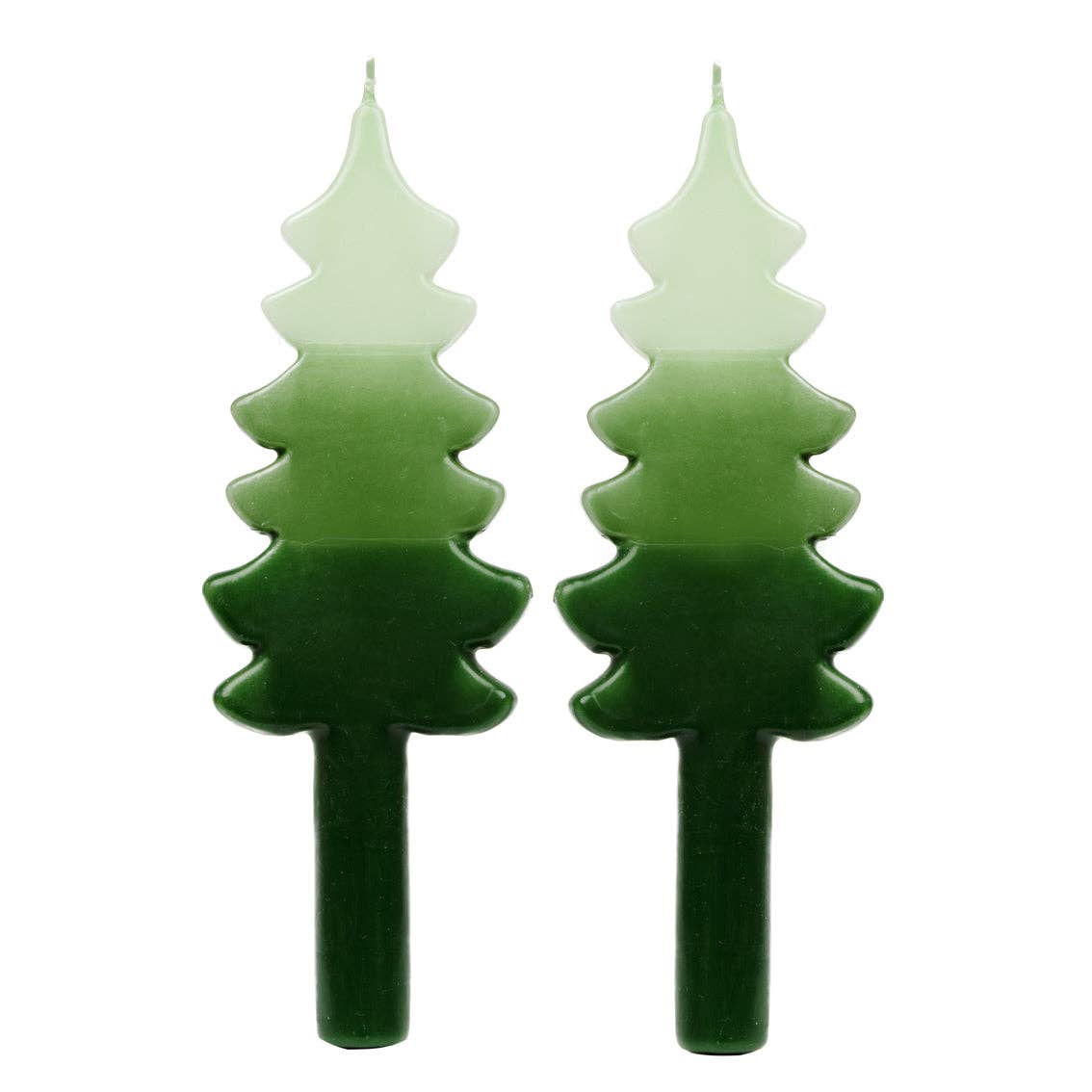 Green Christmas Tree Shaped Candles - 2 Pack | Christmas Candles |
