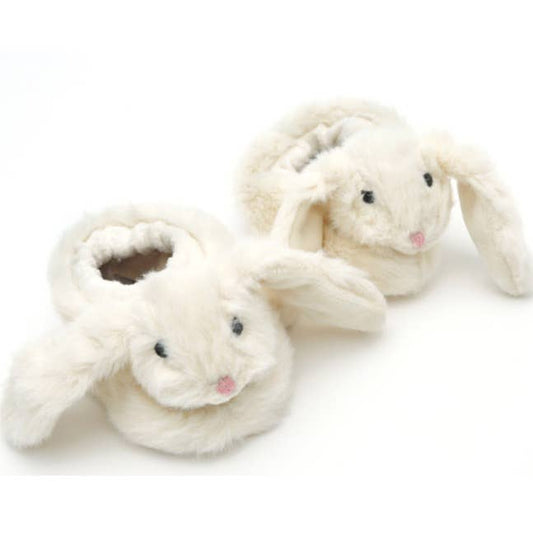 Bunny Baby Soft Slippers – Cream, 0-6 Months