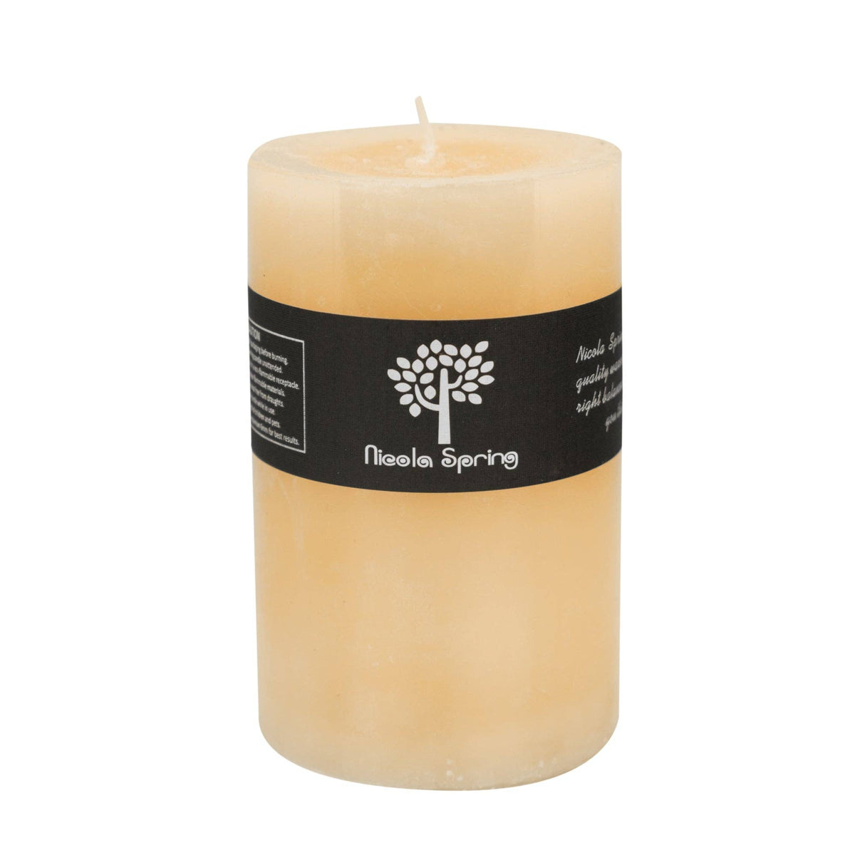 Vanilla Scented Pillar Candle - 110 Hour Burn Time