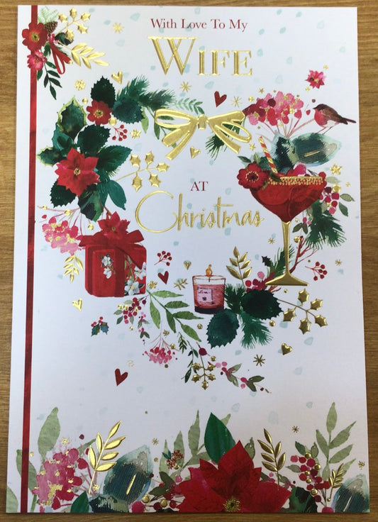 Wife Christmas Card - Words N' Wishes