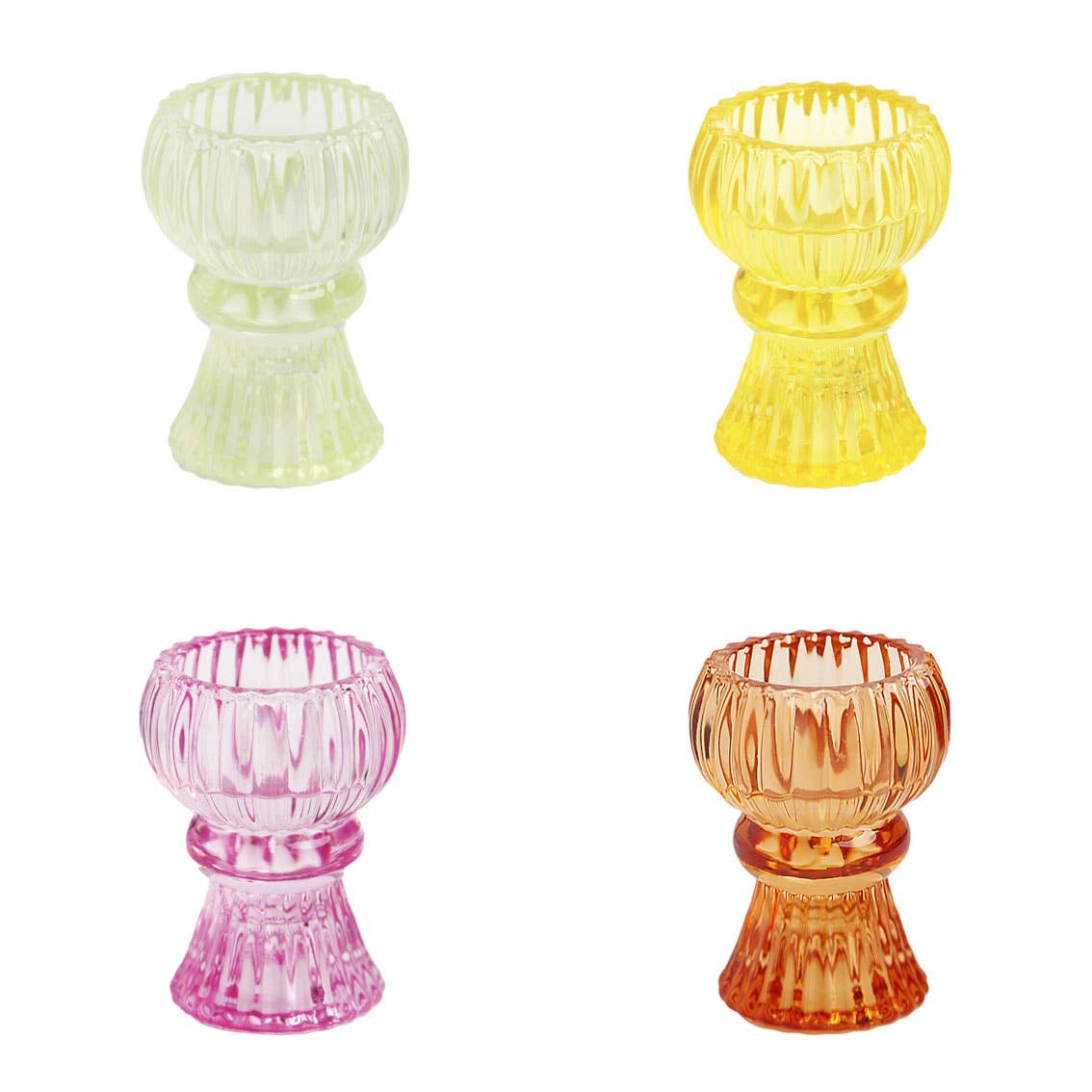 Small Glass Candle Holder Starter Set, Mixed Colours | Home Decor |